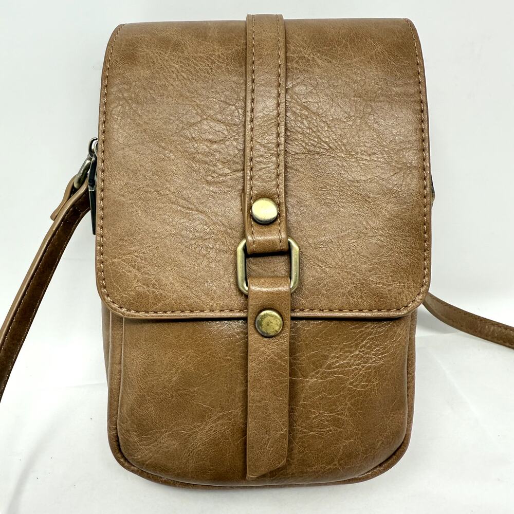 Antik Kraft Womens Purse Handbag Brown Flap Pocket Crossbody Sling Bag